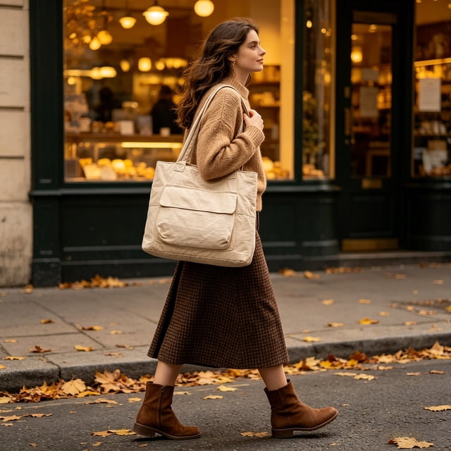 Bolsa Tote de Mujer Ligera con Gran Capacidad, Nylon Repelente al Agua, Estilo de Hombro y Mano, Múltiples Bolsillos para Trabajo, Escuela y Uso Diario