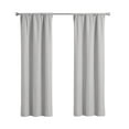 thumbnail image 5 of Mainstays Iris Linen Look 100% Blackout Curtain Panel Pair, Set of 2 Room Darkening Drapes for Bedroom, Silver, 37"W x 84"L, 5 of 5
