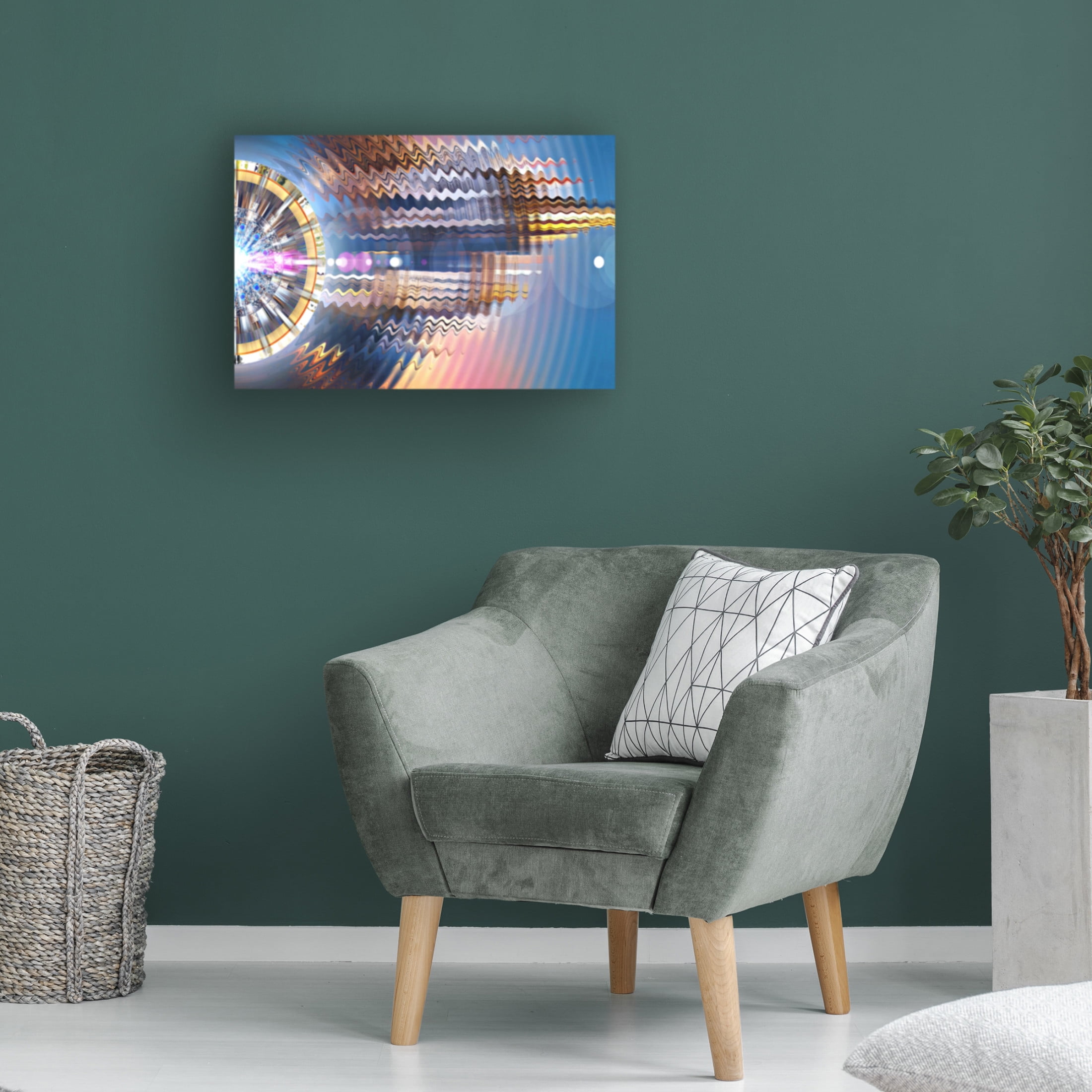 Canvas Wall Art - David Manlove 'Deco Sky 3' Wall Art for Living Room, Bedroom, or Office Décor by Trademark Fine Art - 19 x 12 Inches