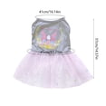 thumbnail image 3 of Kbndieu Happy Easter Day Dog Dress Girl Puppy Skirt Holiday Dog Clothes Outfit Cat Clothing Doggy Costume for Small Dogs Cats Pet Apparel, Gray L, 3 of 6
