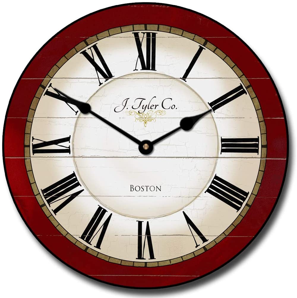 Carolina Red Large Wall Clock Beautiful Color, Silent Mechanism, Made