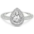 thumbnail image 4 of 5 Carat IGI Certified Pear Shape Lab Grown Diamond Engagement Ring | 14K White Gold |Kathrine Halo Diamond Ring | FG-VS1-VS2 Quality Friendly Diamonds, 4 of 5