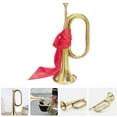 thumbnail image 2 of Metal Bugle Trumpet Band Bugle Beginner Bugle Trumpet Horn Music Instrument, 2 of 8