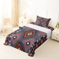 thumbnail image 5 of jejeloiu Vibrant Boho Twin Sheets,Floral Print Bedding For Boys,Teal Orange,3pcs,1 Fitted Sheet and 1 Pillowcase, 5 of 6