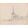thumbnail image 2 of James Moore 24x20 Black Ornate Framed Double Matted Museum Art Print Titled: Unidentified Church (1793), 2 of 5