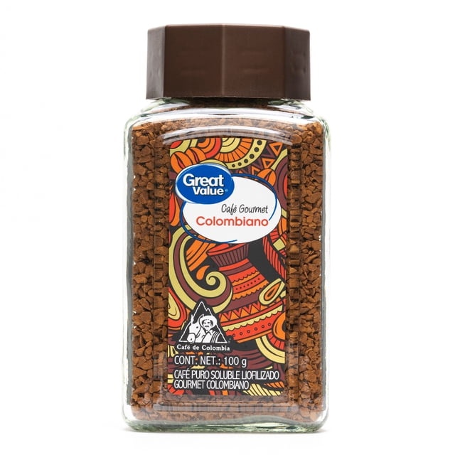 Café soluble Great Value colombiano gourmet 100 g