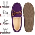 thumbnail image 4 of Alpine Swiss Sabine Women's Genuine Leather Suede Moccasin Slippers House Shoes, 4 of 9