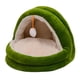 thumbnail image 2 of Cama grande para gatos para gatos de interior, perrera cálida para invierno, tienda de cueva para gatitos con juguete de pelota, cama para dormir para , VERDE, M Yinane cama de gato de peluche, 2 of 8