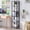 Black, variant on 66in Tall Bookshelf 6-Tier Small Narrow Bookcase, Skinny Book Shelf for Small Space, Farmhouse Slim Shelf with Storage, Wood Freestanding Display Thin Bookshelves for Living Room, Office