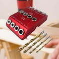 thumbnail image 6 of Drill Guide Jig Metal Handrail Puncher Gear Lag Screw Drilling Template Jig Red with Drill Bit, 6 of 8