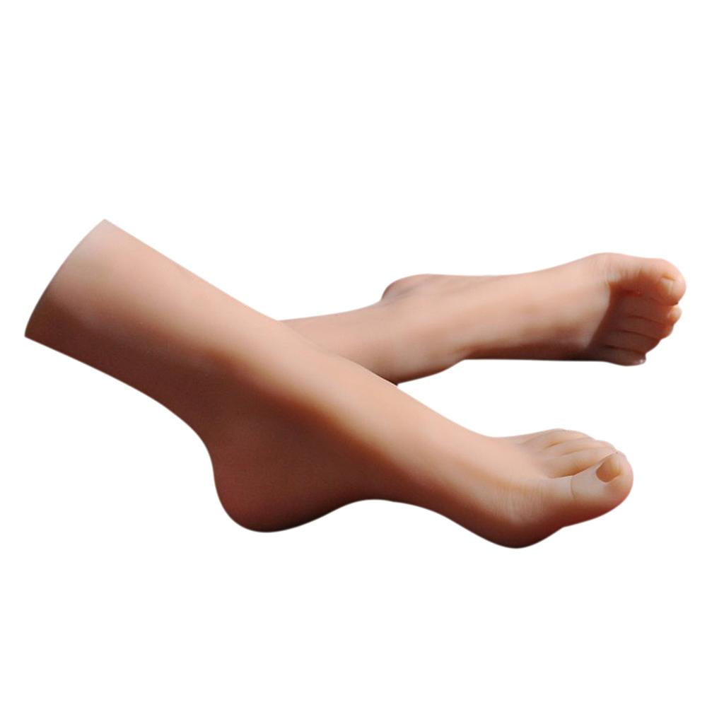 Realistic Top Quality Silicone Male Feet Shoes /Socks Displays Model Skin Color 