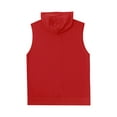 thumbnail image 6 of vastwit Men's Athletic Hoodies Zip Up Gym T-Shirt Bodybuilding Sleeveless Muscles Tees Workout Hooded Red L, 6 of 7