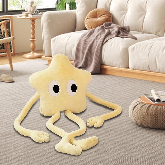Muñeco de Peluche Estrella Hugo Decoración para Sala de Estar Amarillo