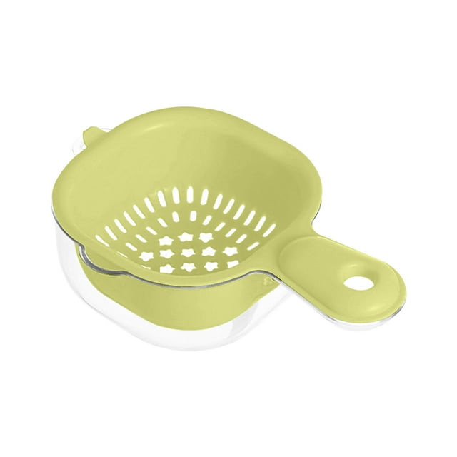 Vwrxbz Double Layer Fruit Vegetable Drainer Basket with Handle Multi-Functional Wash and Storage Container