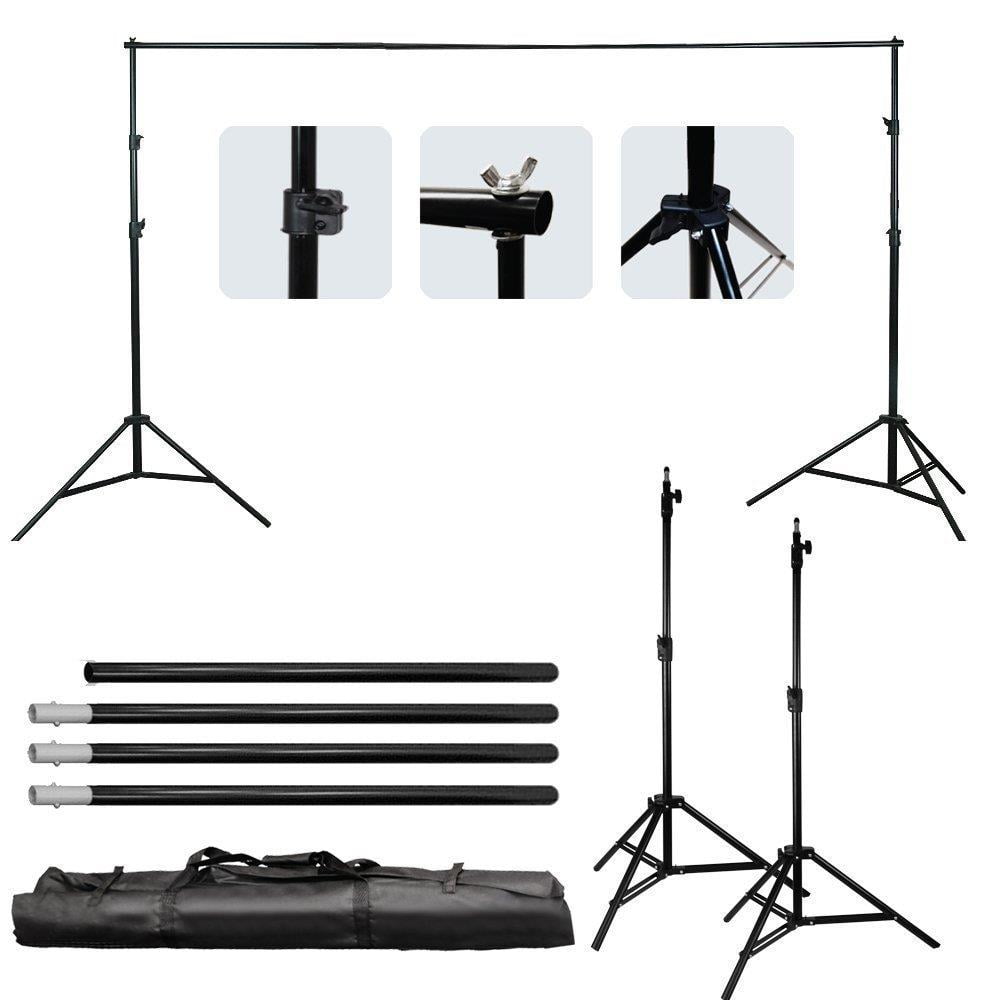 LEESONS INC Portable Lightweight 10 x 8 Professional Portable Telescopic Photo Backdrop Support Stand Kit LEESONS INC Portable Lightweight 10 x 8 Professional Portable Telescopic Photo Backdrop Support Stand Kit