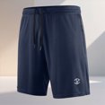 thumbnail image 2 of KPOPLK Men's Athletic Running Shorts Gym Workout 7"/9"/5" Quick Dry Lightweight Sports Basketball Tennis Zipper Pockets Size XL,Dark Blue, 2 of 4
