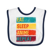 Inktastic Eat Sleep Anime Repeat Boys or Girls Baby Bib