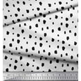 thumbnail image 2 of Soimoi White Rayon Crepe Fabric Brush Stroke & Dots Abstract Print Fabric by Yard 46 Inch Wide, 2 of 3