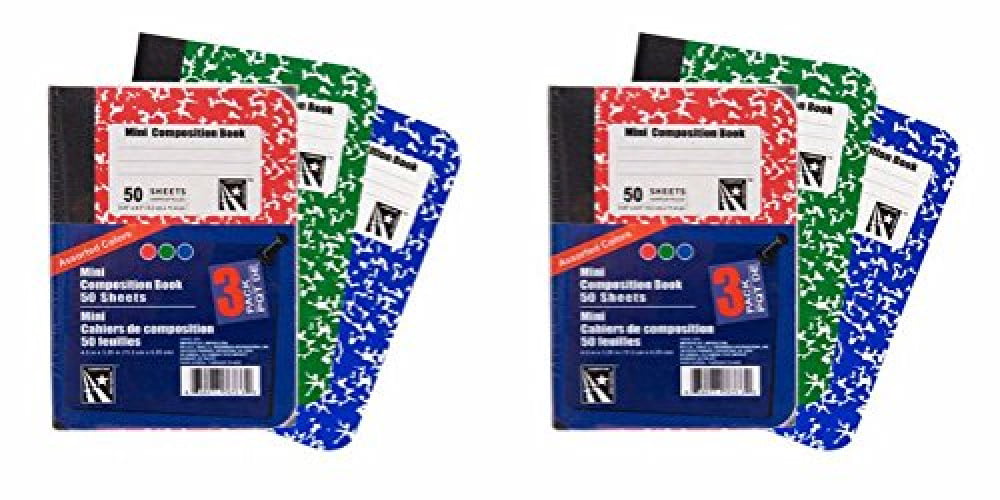 Color-Your-Own Mini Small Composition Notebooks with Elastic Bands 4-ct Set