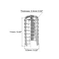 thumbnail image 2 of Leather Rope Crimp Clips, 5.5x11mm Cylindrical Cord End, Silver Tone, 200Pack, 2 of 6