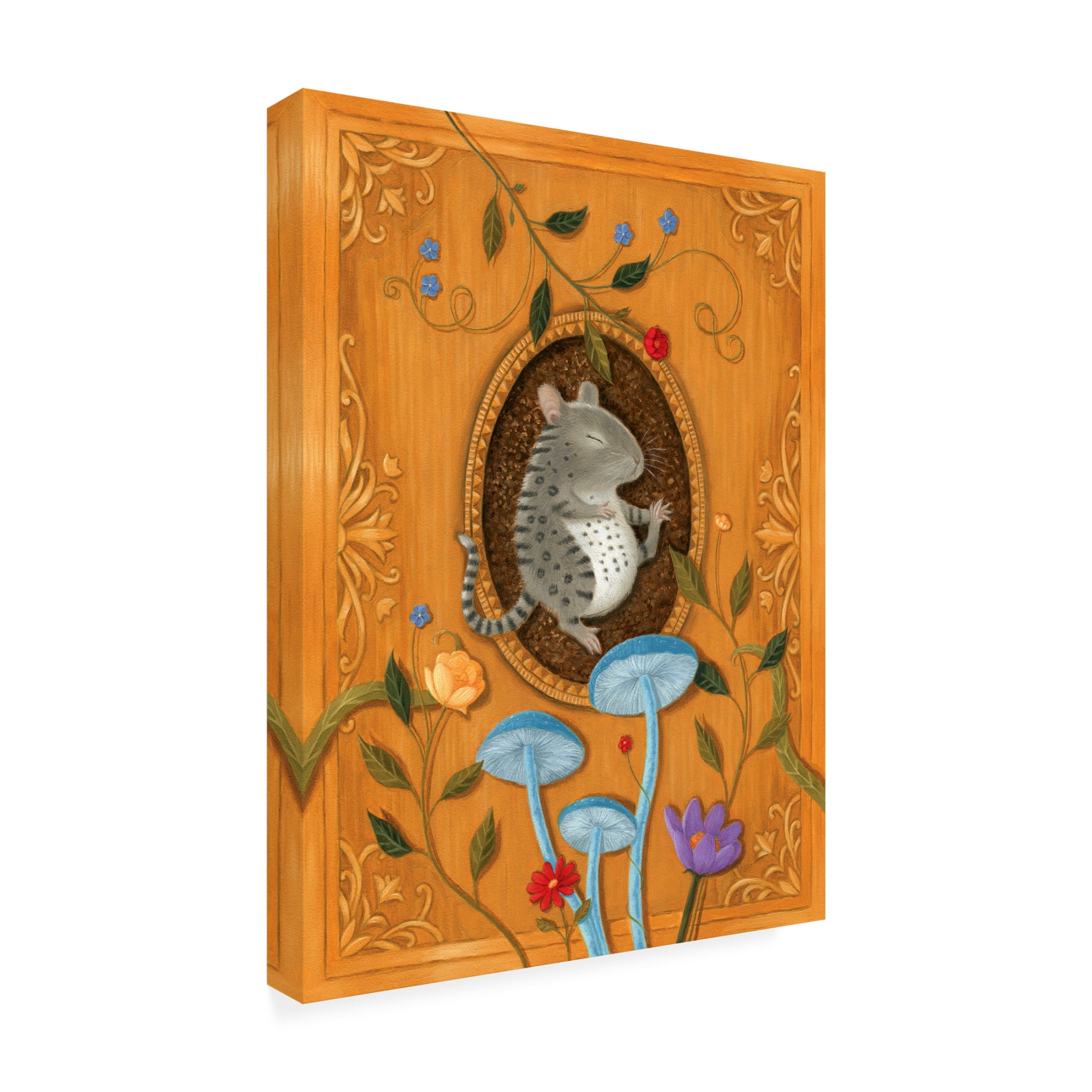 Canvas Wall Art - Gina Matarazzo 'Benji the Bengal Mouse' Wall Art for Living Room, Bedroom, or Office Décor by Trademark Fine Art - 35 x 47 Inches