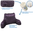 thumbnail image 5 of Home Soft Things DO-IT-YOURSELF Velvet Quilted Bedrest Pillow - Blackberry - 20" x 18" x 17", 5 of 9
