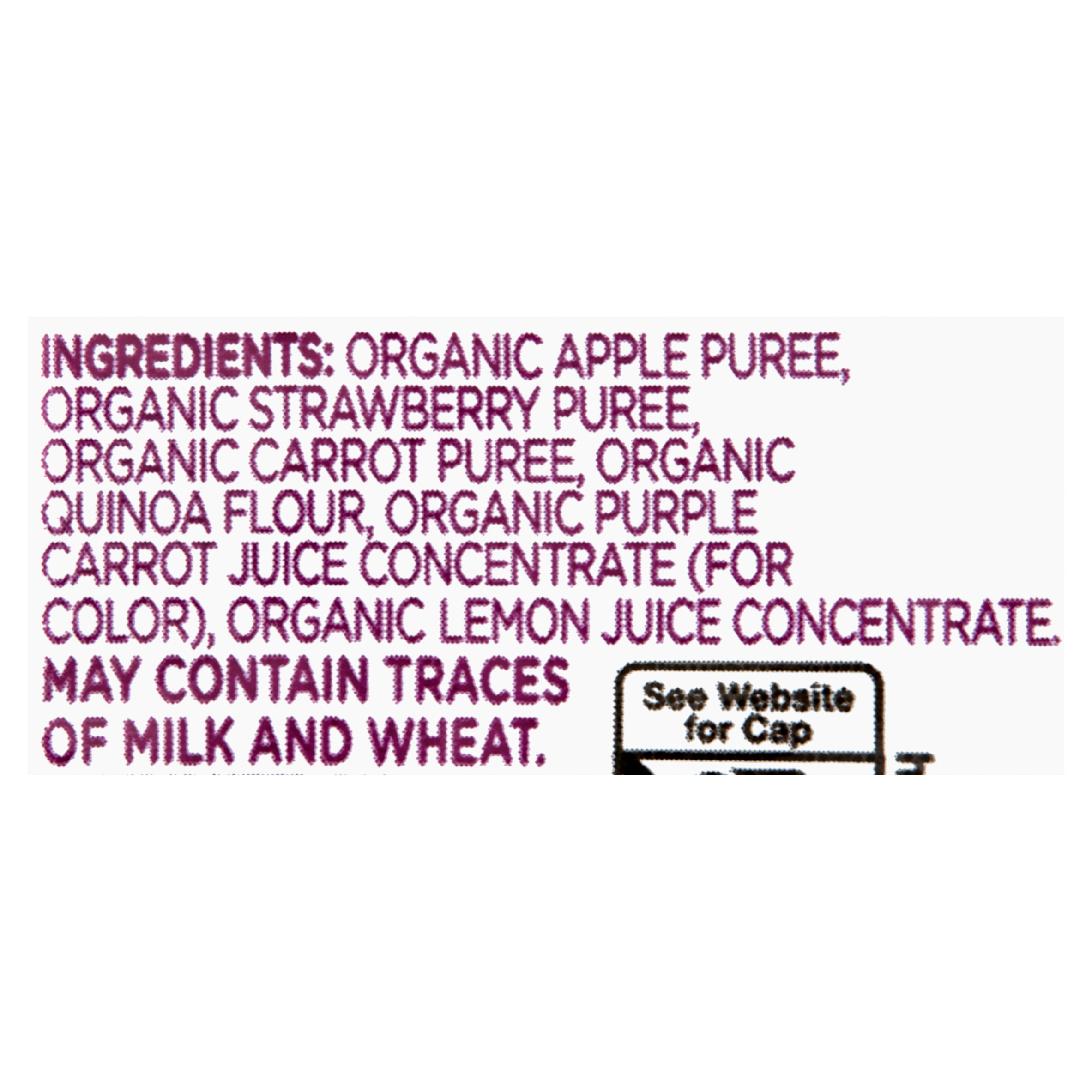 (6 pack) Parent's Choice Organic Strawberry, Carrot & Quinoa Fruit & Veg Puree, Stage 2, 4 oz