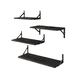 thumbnail image 1 of Repisas Flotantes Madera Modernas Estantes Baño Topon 4 Pzs Malubero Negro, 1 of 5
