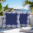 thumbnail image 2 of Outdoor Waterproof Pillow Covers Pack of 2, Sea White Coral Marine Blue Background Modern Art Decorative Throw Pillowcases Cushion Covers for Garden Patio Tent Sofa Couch, 18x18 inch, 2 of 8