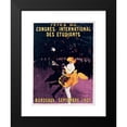 thumbnail image 2 of Leonetto Cappiello 11x14 Black Modern Framed Museum Art Print Titled - Festivals of the International Congress of Students Bordeaux (1907), 2 of 5