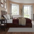 thumbnail image 4 of Lucia Queen Platform Bed with Panel Footboard & 2 Storage Drawers in Walnut, 4 of 16