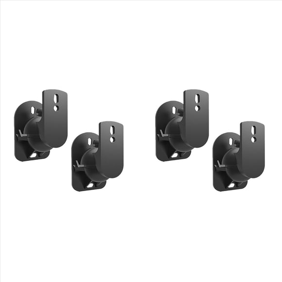 4 Piezas Soporte de Pared para Montaje de Altavoz Soporte Envolvente RotacióN Ajustable en ÁNgulo de InclinacióN y