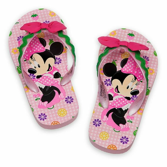 Disney Store Minnie Mouse Girl Flip Flops Sandals Shoes Size 9/10