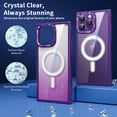 thumbnail image 5 of Square iPhone 14 Pro Max Case Sparkle Magnetic[Compatible with Magsafe] Non Yellowing with Camera Lens Protector for iPhone Pro Max 14 Case for Women Men 6.7 inch,Deep Purple, 5 of 14