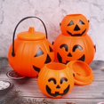 thumbnail image 2 of PENGXIANG Halloween Christams Party Props Plastic Pumpkin Bucket Candy Box Halloween Decor, 2 of 4
