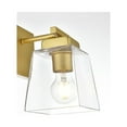 thumbnail image 4 of Living District Merrick 1-Light Iron & Glass Bath Sconce in Brass/Clear, 4 of 6