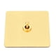 thumbnail image 1 of Ac250v Toggle Switch 1 Gang 2 Way Power Toggle Switch With Gold Color Stainless Steel Panel And Insulated Pc Base, 1 of 4