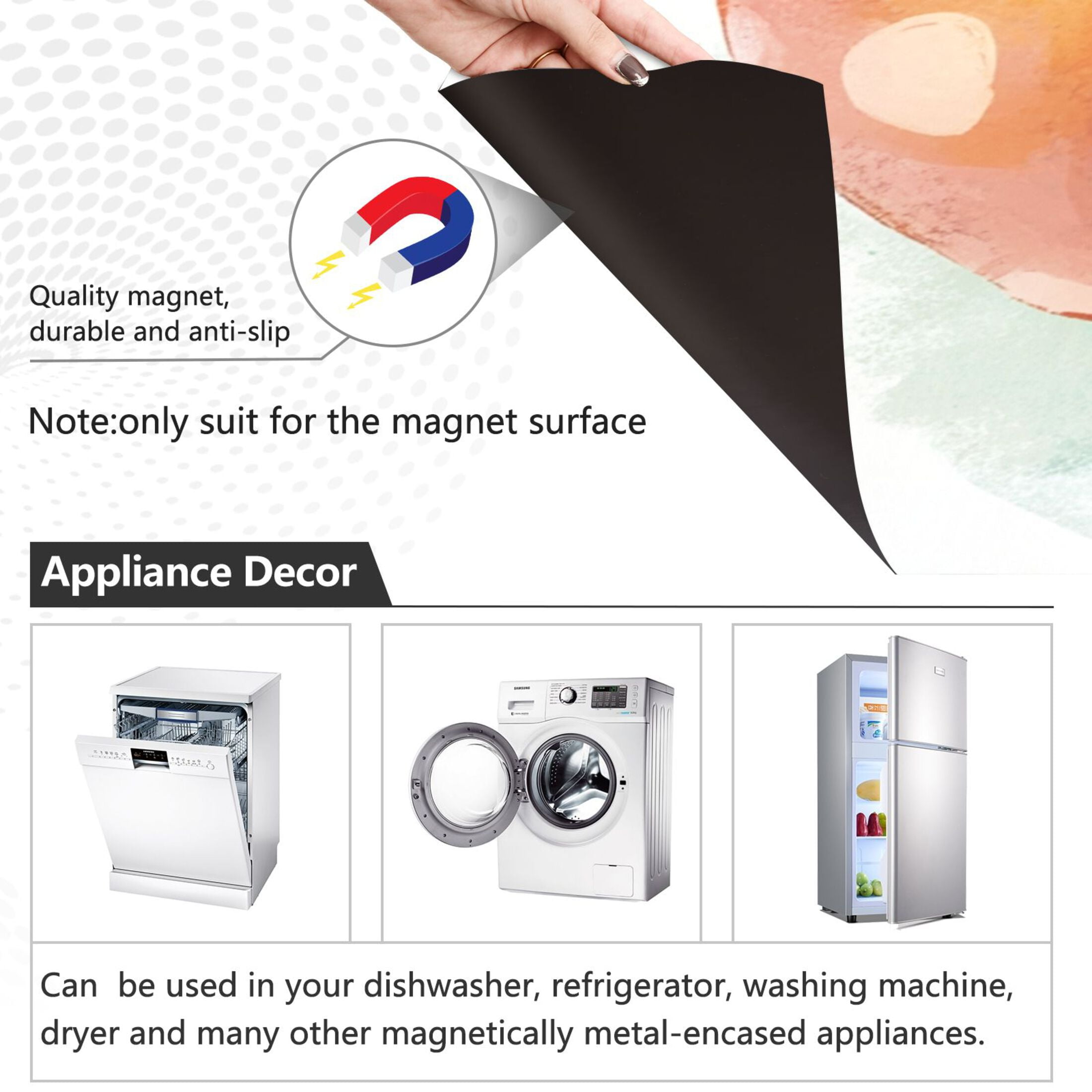 Dishwasher Magnetic Sticker 23x26 Inch Refrigerator Magnetic Sticker Washing Machine Magnetic Sticker Kitchen Panel Magnetic Sticker Home Decor Mushroom Man