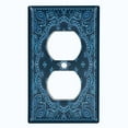 thumbnail image 2 of Metal Light Switch Plate Cover Blue Floral Bandana Paisley Tile Pattern TIL052, 2 of 13