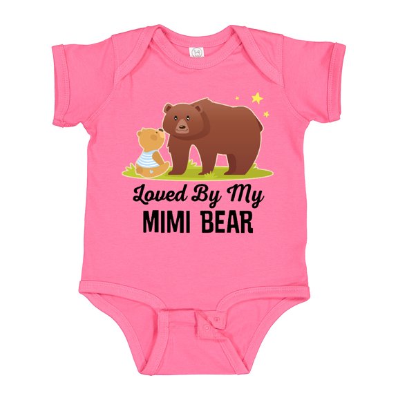 Inktastic Mimi Bear Loves Me Grandbaby Boys or Girls Baby Bodysuit