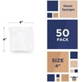 thumbnail image 2 of Pack of 50 Non Woven Gauze Sponges 4 X 4 Rayon/Poly Blend, 4-Ply Non-Sterile Non Adherent Gauze Pads 4x4, Disposable Nonstick Unwoven Gauze Pads, 2 of 6