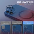 thumbnail image 5 of Ancove Magnetic Case for iPhone 13 Pro,[Compatible with Mag Safe],Cute Shockproof [Camera Lens Protector] Gradient Color Soft Liquid Silicone Case for iPhone 13 Pro,Blue+Red, 5 of 7