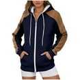 thumbnail image 6 of Stamzod 2025 Fashion Fleece Pullover Women Men Hoodies Unisex Thick Warm Oversized Hoodie with Pocket Winter Hooded Sweatshirts for Couple Navy B M, 6 of 7