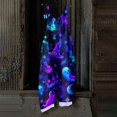 thumbnail image 5 of JULMCOMO Halloween Jumpsuits for Women Cotton Linen Pumpkin Cat Ghost Printed Spaghetti Strap Holiday Outfits Plus Size Loose Cute Print Jumpsuits Sky Blue M, 5 of 5