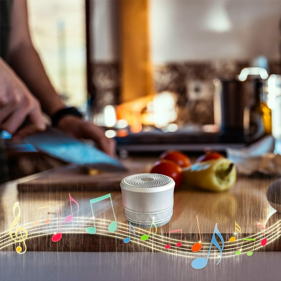 Latrodar New Card Mini Bluetooth Speaker Metal High Practical&Affordable le Gift Sound System Silver Home Tools