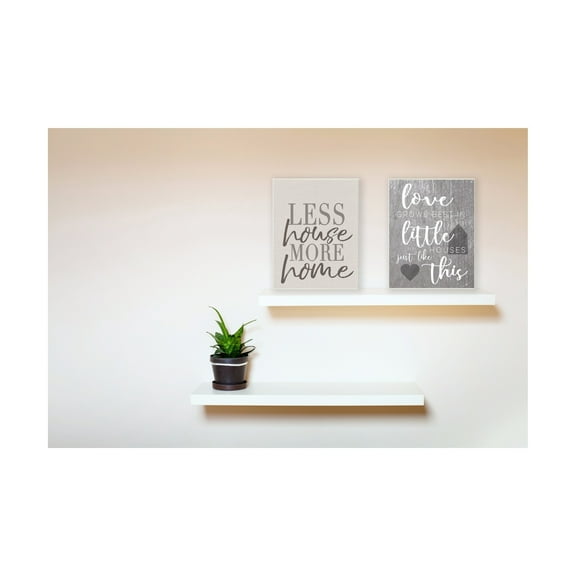 The Stupell Home Decor Collection Less House More Home Typography Wall Art
