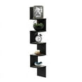 thumbnail image 5 of Furinno Contemporary 7.8 x 7.8 5-Tier Oak Floating Corner Shelf, 5 of 6