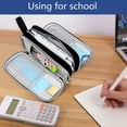 thumbnail image 3 of Large Pencil Case Big Capacity Pen Bag 3 Compartment Large Storage Pouch Marker Pen Case, 3 of 5