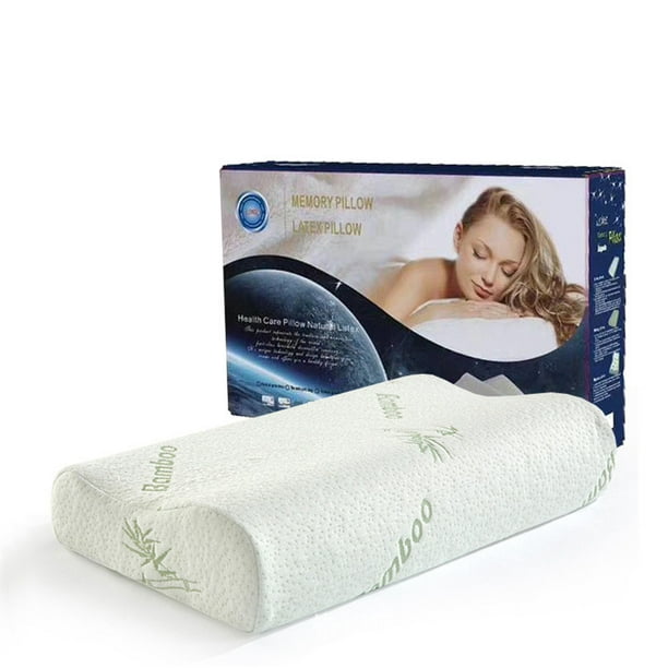Almohada de fibra de bambú para adultos, almohada para estudiantes, almohada de memoria de rebote lento, almohada para dormir