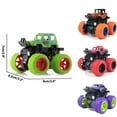 thumbnail image 2 of Lksixu Monster Truck Toys for Kids, Toddler Toys Four-Wheel 360°Rotating Drive Stunt Car Shockproof Inertia Pull Back Cars Friction Powered Push and Go Toy Cars Birthday Gifts for Age 3+ Boys Girls, 2 of 7